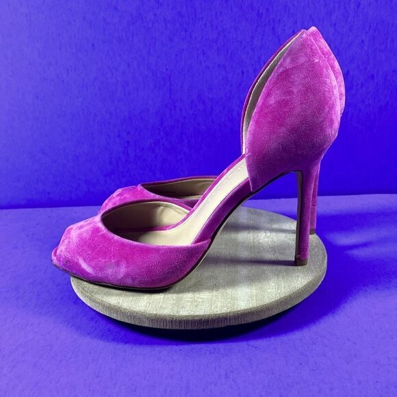 Veronica Beard Women's Pink Gadot Peep Toe Pumps Shoe Size 6 - Picture 3 of 10